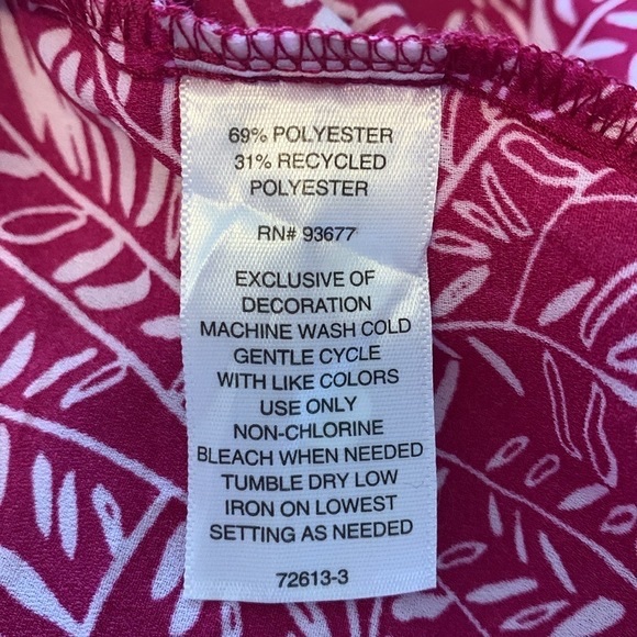 Lz Claiborne Womens V Neck short slee牛
Bouse
Rose Leaf Pattern Size XXL Comfy - Picture 12 of 12